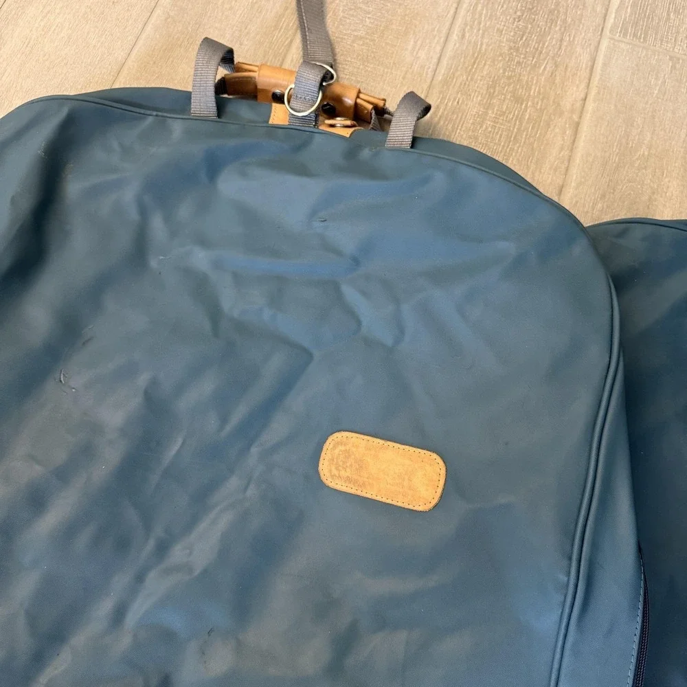 Jon Hart‎ Design Coated Canvas Navy Blue Garment Bag Set Travel Luggage OS
